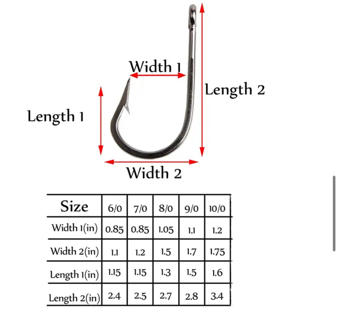 7691S Style Stainless Steel Hook Big Game Southern Tuna Hooks